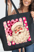 Pink Dot Jolly Santa Canvas Jumbo Tote