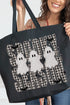 Spooky Season Gingham & Ghosts Canvas Jumbo Tote