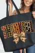 Thankful Fall Spirit Canvas Jumbo Tote