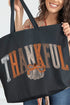 Thankful Sketch Canvas Jumbo Tote