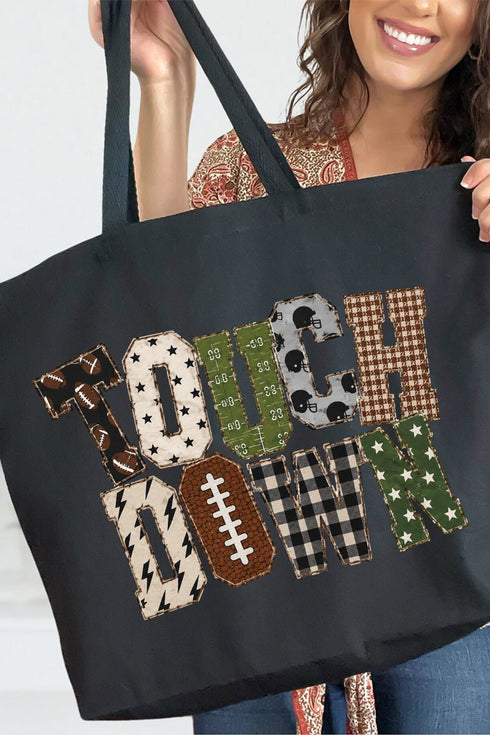 Touchdown Pattern Play Canvas Jumbo Tote