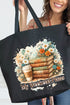 Weekend Books & Brews Canvas Jumbo Tote