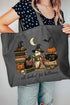 All Booked For Halloween Canvas Jumbo Tote