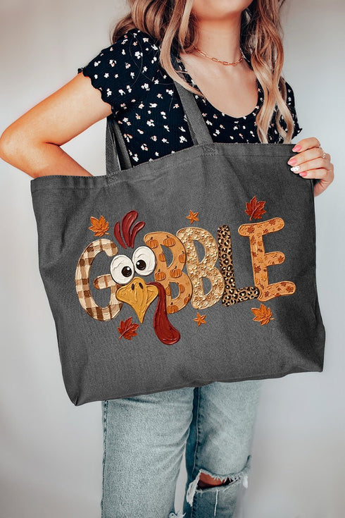 Gobble Season Canvas Jumbo Tote