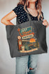 Just Keep Driving Canvas Jumbo Tote