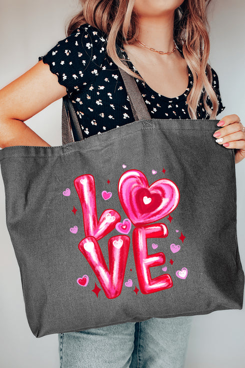 Love In The Air Canvas Jumbo Tote