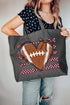 Maroon Football Sweetheart Canvas Jumbo Tote