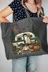Spooky Campfire Night Canvas Jumbo Tote