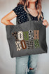 Touchdown Pattern Play Canvas Jumbo Tote