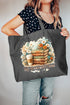 Weekend Books & Brews Canvas Jumbo Tote
