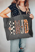 WWJD Pattern Pop Canvas Jumbo Tote