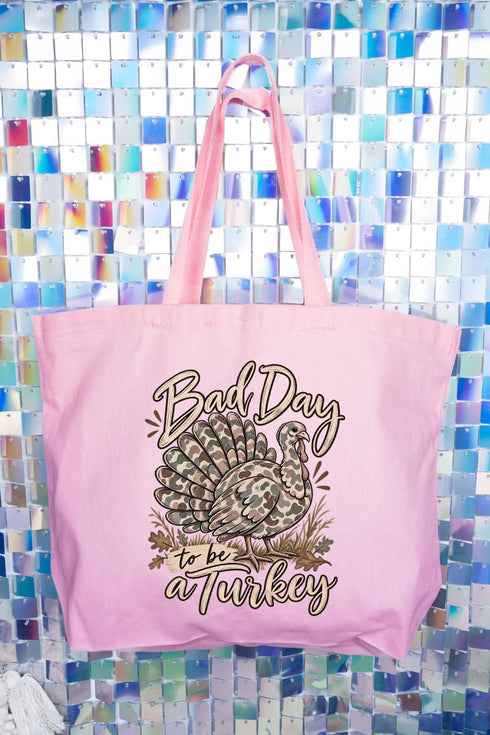 Bad Day Camo Turkey Canvas Jumbo Tote