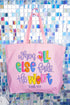Colorful All Else Fails Canvas Jumbo Tote