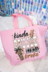 Kinda Boujee Kinda Broke Canvas Jumbo Tote