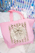 Painted Pumpkin Latte Canvas Jumbo Tote