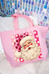 Pink Dot Jolly Santa Canvas Jumbo Tote