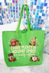 Caffeinated Holiday Spirit Canvas Jumbo Tote