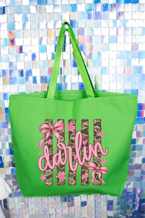 Pink Southern Darlin Canvas Jumbo Tote