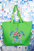 Seaside Sparkle Turtle Canvas Jumbo Tote