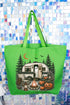 Spooky Campfire Night Canvas Jumbo Tote