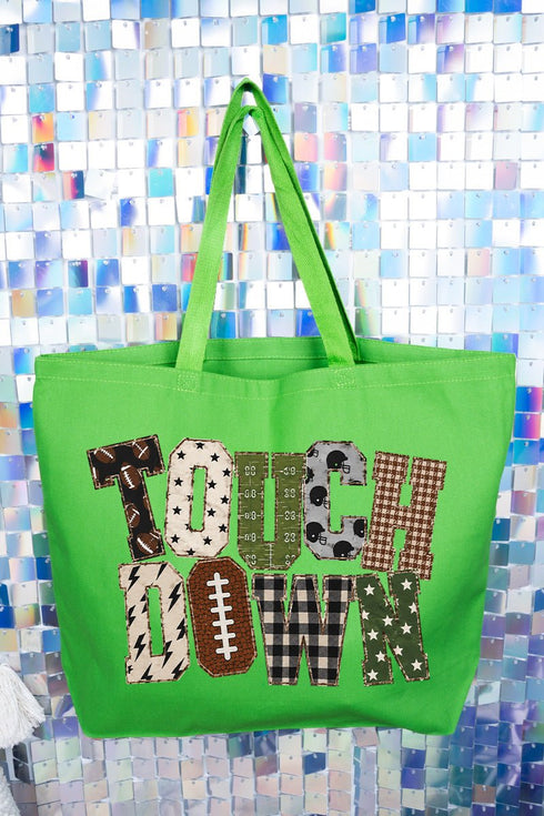 Touchdown Pattern Play Canvas Jumbo Tote