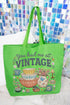 Vintage Threaded Treasures Canvas Jumbo Tote