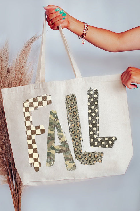 Fall Mashup Canvas Jumbo Tote