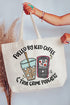 Iced Coffee & True Crime Canvas Jumbo Tote