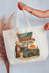 Just Keep Driving Canvas Jumbo Tote