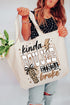 Kinda Boujee Kinda Broke Canvas Jumbo Tote
