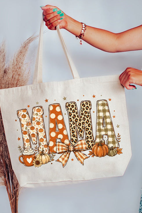 Pumpkin Spice Mama Canvas Jumbo Tote