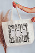 Spooky Season Gingham & Ghosts Canvas Jumbo Tote