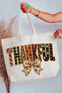 Thankful Fall Spirit Canvas Jumbo Tote