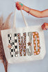 WWJD Pattern Pop Canvas Jumbo Tote