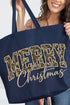 Camo Merry Christmas Canvas Jumbo Tote