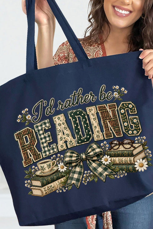 Cozy Reading Nook Canvas Jumbo Tote