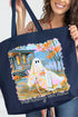 Ghost Mentally I'm Here Canvas Jumbo Tote