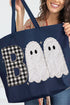 Gingham & Lace Boo Canvas Jumbo Tote