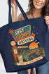 Just Keep Driving Canvas Jumbo Tote