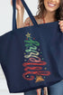 Merry In Motion Canvas Jumbo Tote