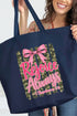 Rejoice Always Girly Camo Canvas Jumbo Tote