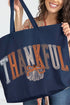 Thankful Sketch Canvas Jumbo Tote