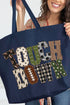Touchdown Pattern Play Canvas Jumbo Tote