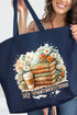 Weekend Books & Brews Canvas Jumbo Tote