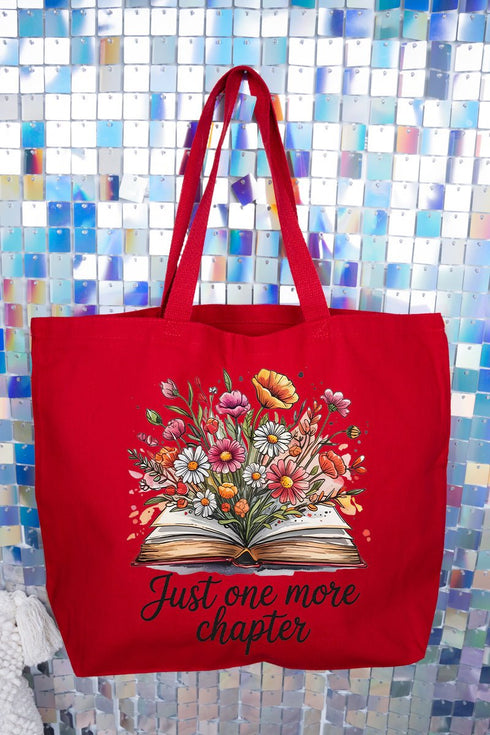Book Bouquet Canvas Jumbo Tote