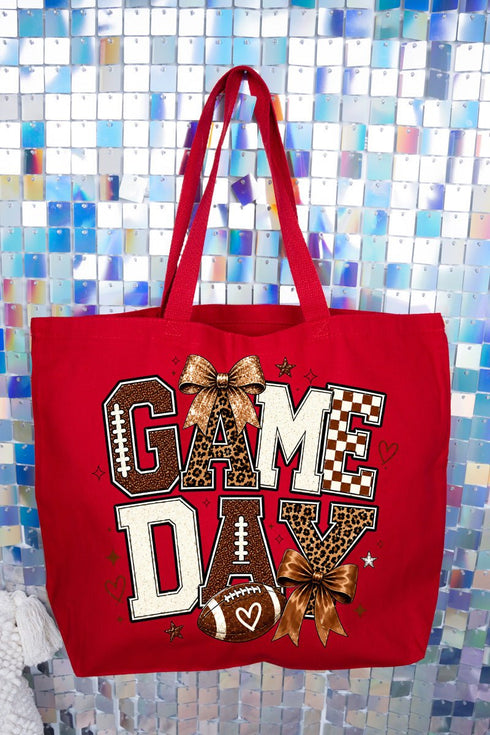 Game Day Spirit Canvas Jumbo Tote