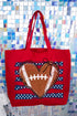 Navy Football Sweetheart Canvas Jumbo Tote
