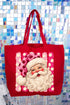 Pink Dot Jolly Santa Canvas Jumbo Tote