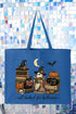 All Booked For Halloween Canvas Jumbo Tote