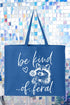 Be Kind Of Feral Raccoon Canvas Jumbo Tote